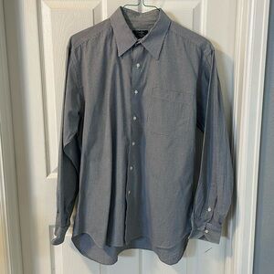 Gitman Brothers 100% cotton black/white gingham dress shirt. Size 16/35, large.